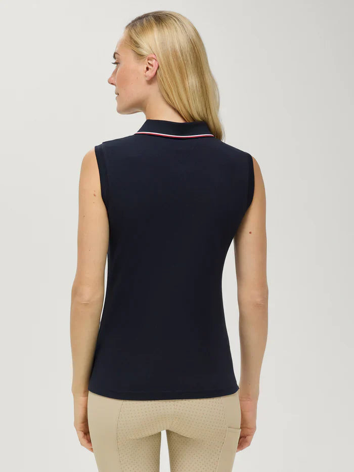 TH Wmn Cordova Sleeveless Polo Desert Sky