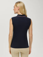TH Wmn Cordova Sleeveless Polo Desert Sky