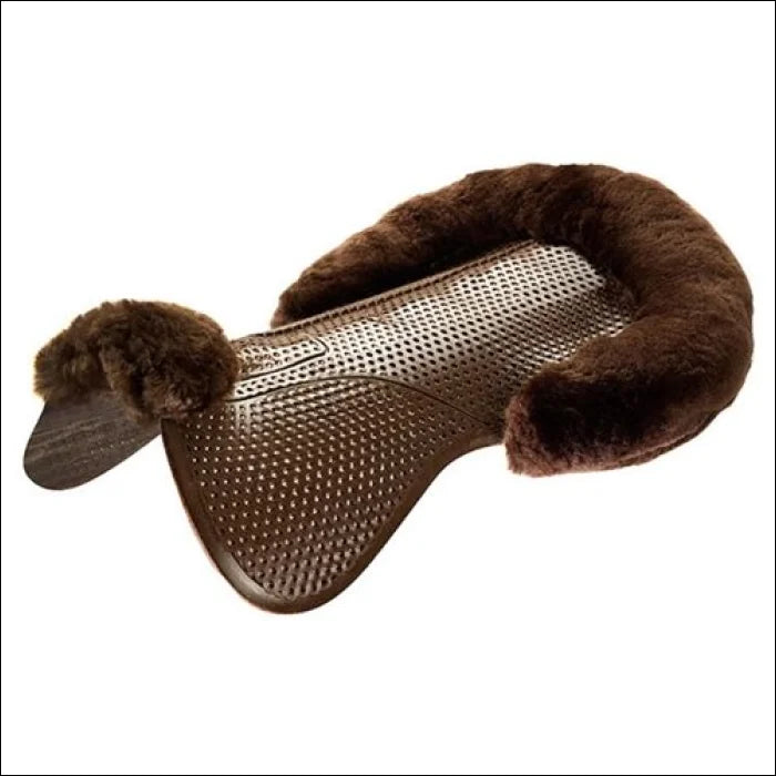 ACavallo Gel Sheepskin Saddle Pad - Medium / Brown