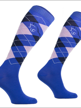 Adult Argyle Cotton Socks with Lurex