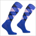 Adult Argyle Cotton Socks with Lurex - Royal