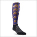 Ariat Ariattek Slim Printed Socks - Navy Horses