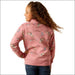 Ariat Girls Bronc Scene 1/4 Zip Sweatshirt - Toile