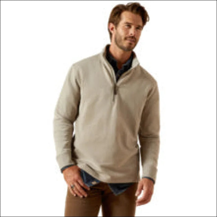 Ariat Mens Wilford 1/2 Zip Sweatshirt - Grey / Small