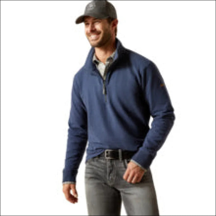 Ariat Mens Wilford 1/2 Zip Sweatshirt - Navy / Small
