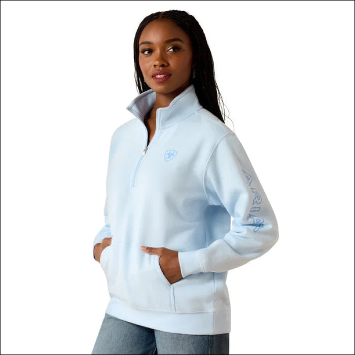 Ariat Women’s Foundation Logo 1/2 Zip Sweatshirt - Baby