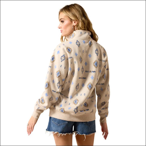Ariat Women’s Sapphire 1/2 Zip Sweatshirt Oatmeal Heather