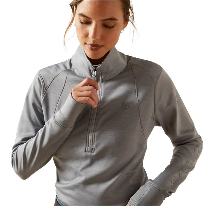 Ariat Womens Team EQ 1/2 Zip Pullover - Alloy Heather