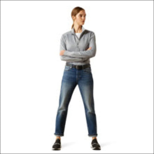 Ariat Womens Team EQ 1/2 Zip Pullover - Alloy Heather