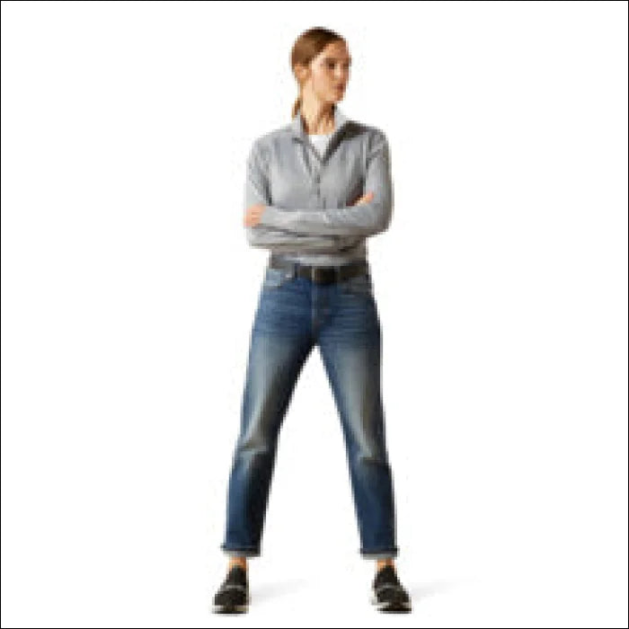Ariat Womens Team EQ 1/2 Zip Pullover - Alloy Heather