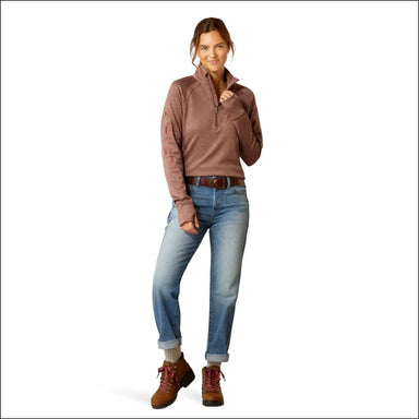 Ariat Womens Tek Team 1/2 Zip Sweatshirt - Twilight Mauve