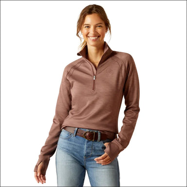 Ariat Womens Tek Team 1/2 Zip Sweatshirt - Twilight Mauve