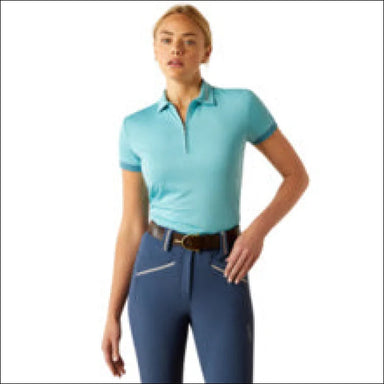 Ariat Womans Bandera 1/4 Zip Short Sleeve Polo