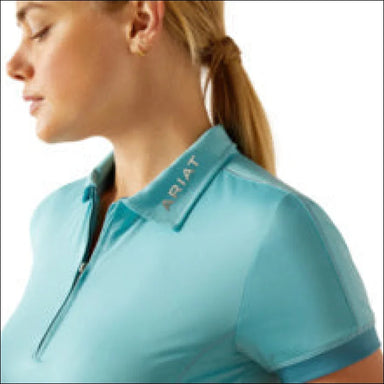 Ariat Womans Bandera 1/4 Zip Short Sleeve Polo