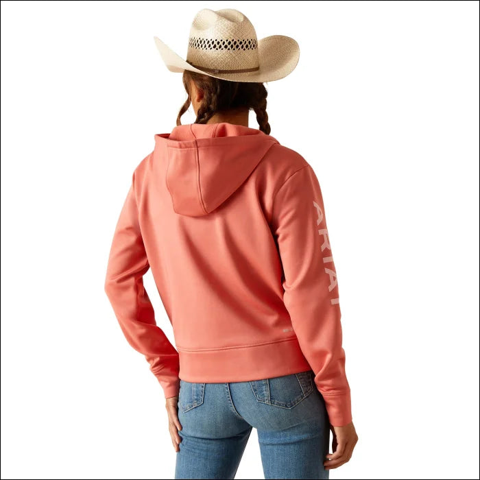 Ariat Womens Tek Hoodie 1/2 Zip Hood - Faded Rose