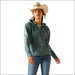 Ariat Womens Tek Hoodie 1/2 Zip Hood - North Atlantic