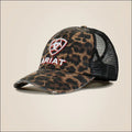 Ariat Women Embellished Logo Cheetah Print Cap Black