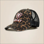 Ariat Women Embellished Logo Cheetah Print Cap Black