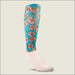 Ariat Women’s Ariattek Slim Printed Socks - Floral Ceramic