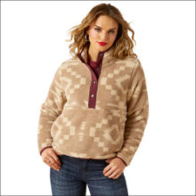 Ariat Womens Berber Snap Front Sweatshirt - Lone Ridge Print
