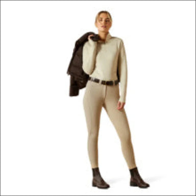 Ariat Womens Lucent 1/4 Zip Baselayer - Pelican