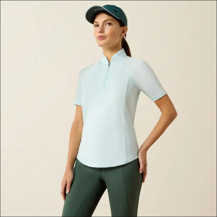 Ariat Women’s Soquel 1/4 Zip Short Sleeve Baselayer - Baby