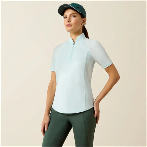 Ariat Women’s Soquel 1/4 Zip Short Sleeve Baselayer - Baby