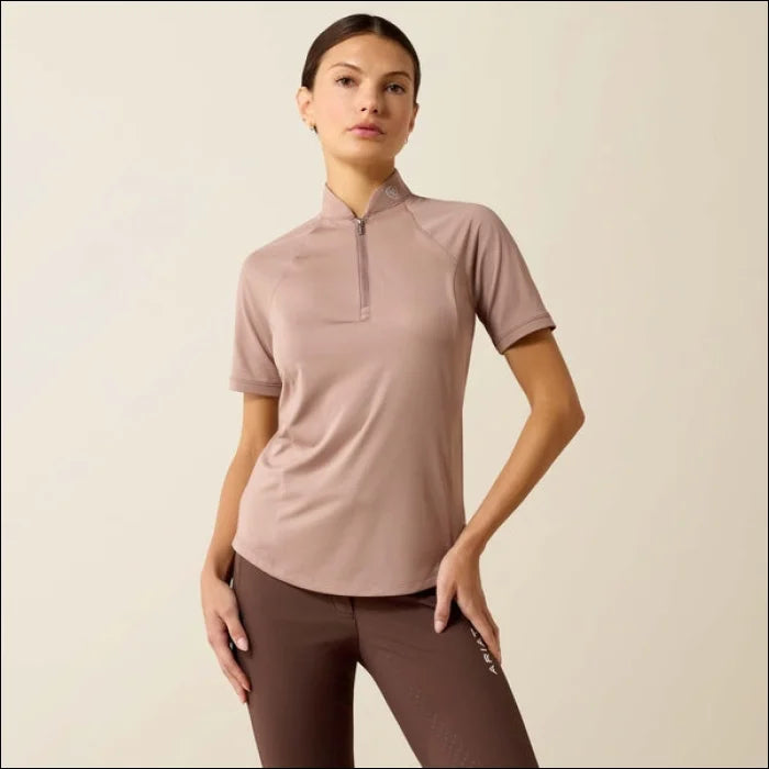 Ariat Women’s Soquel 1/4 Zip Short Sleeve Baselayer - Brown