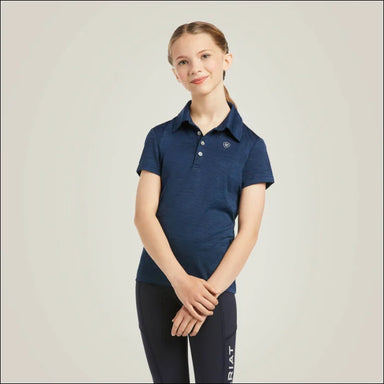 Ariat Youth Laguna Short Sleeve Polo - Navy