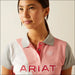 Ariat Youth Taryn Short Sleeve Polo - Flamingo Pink/Coral