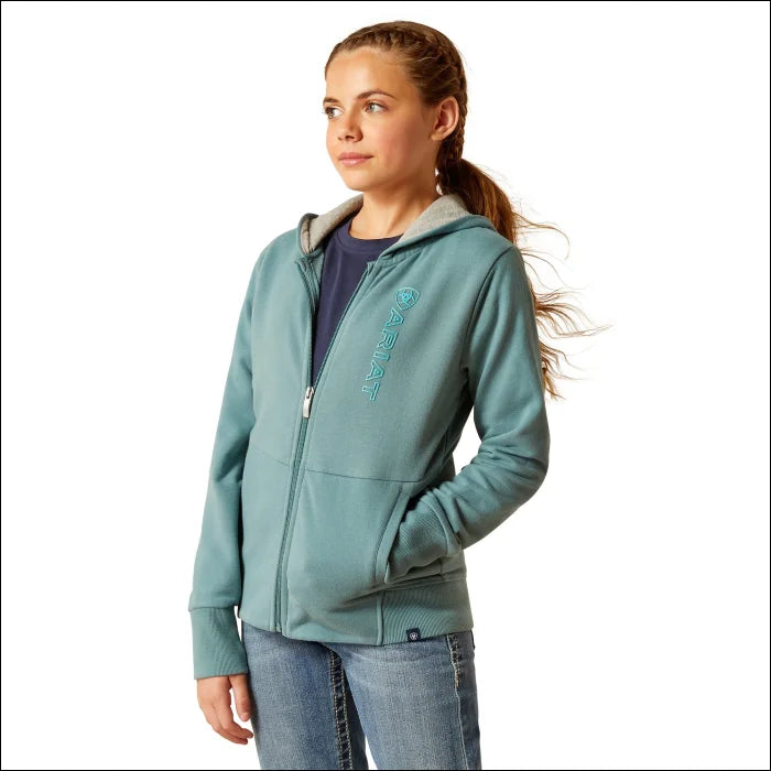 Ariat Youth Team Logo Hood - North Atlantic