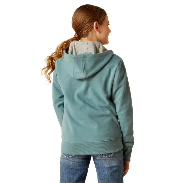 Ariat Youth Team Logo Hood - North Atlantic