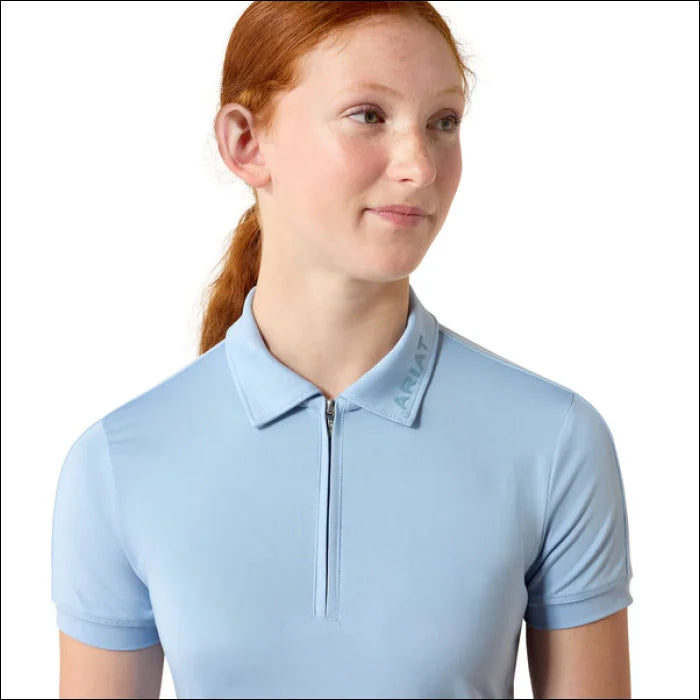 Ariat Youth Bandera 1/4 Zip Short Sleeve Polo St. Tropez
