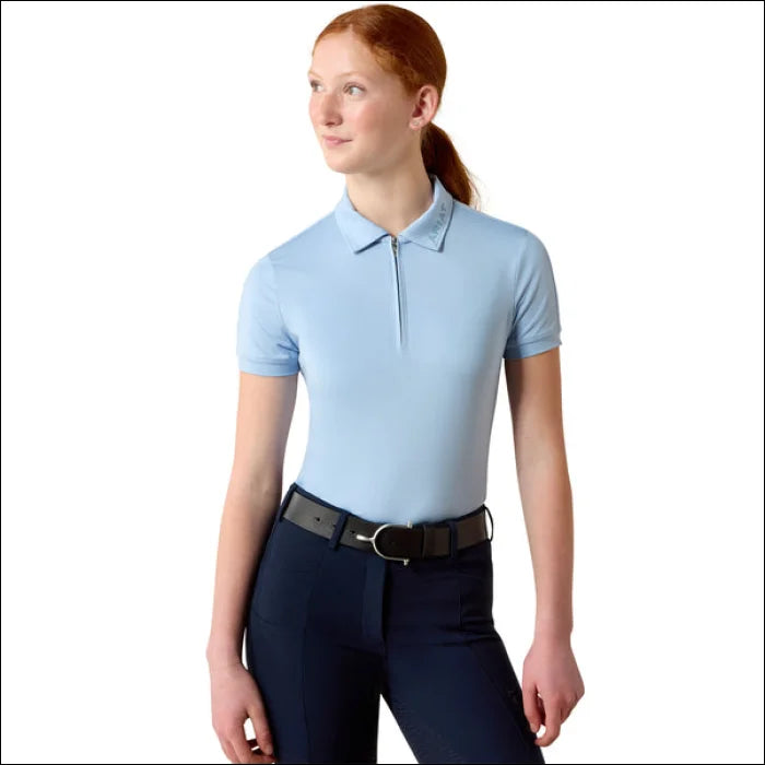 Ariat Youth Bandera 1/4 Zip Short Sleeve Polo St. Tropez