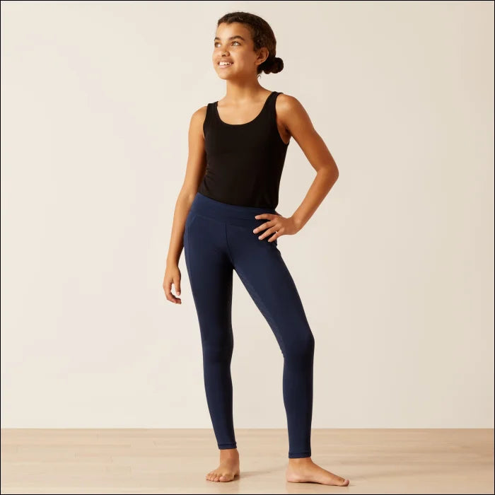 Ariat Youth Eos 2.0 Full Seat Tights - Navy