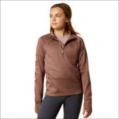 Ariat Youth Tek Team 1/2 Zip Sweatshirt - Twilight Mauve