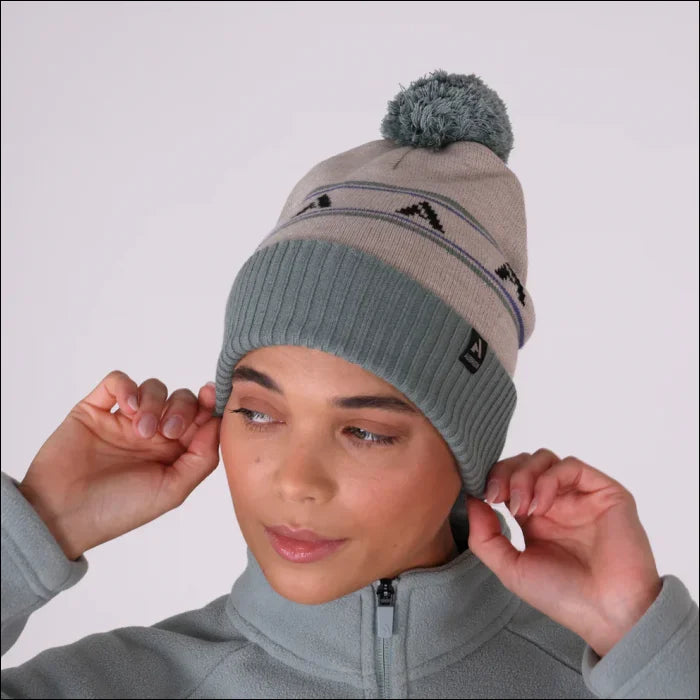 Aubrion React Bobble Hat - Sage/Sand