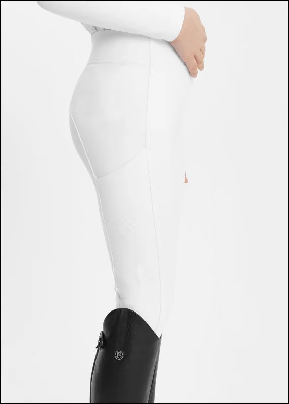 Aztec Diamond Junior Full Seat Riding Leggings - White