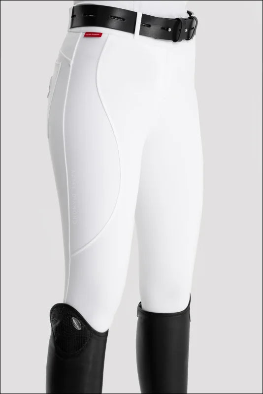 Aztec Diamond White Core Mid-Rise Breeches Knee Grip