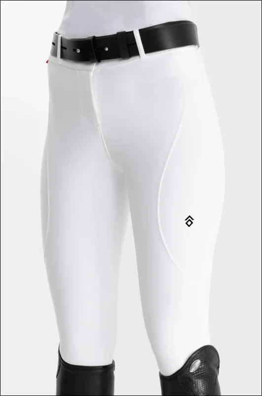 Aztec Diamond White Core Mid-Rise Breeches Knee Grip