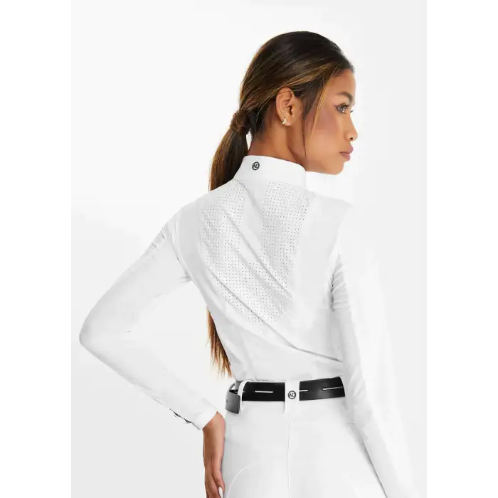 Aztec Diamond Womans Long Sleeve Competition Shirt - White