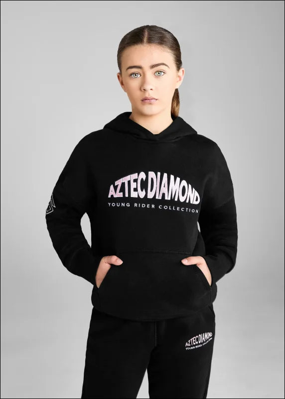 Aztec Diamond YR Black/Pink Pull On Hoodie