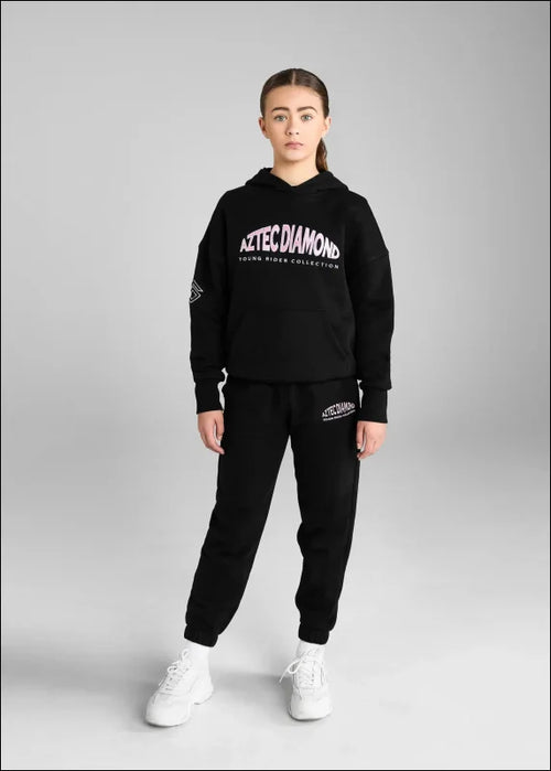 Aztec Diamond YR Black/Pink Pull On Hoodie