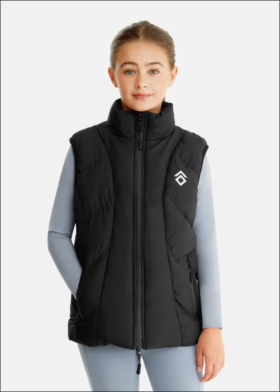 Aztec Diamond YR Puffer Gilet - Black / 8-9yrs