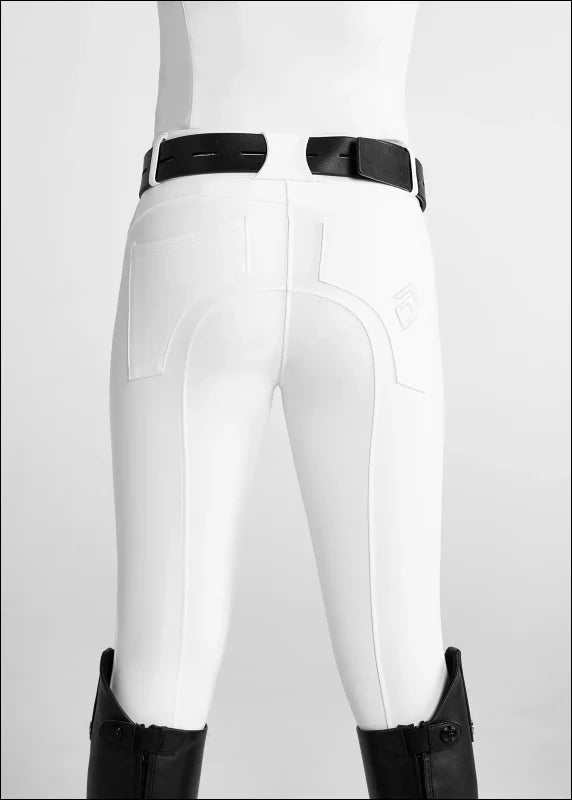 Aztec Diamond YR White Core Mid-Rise Breeches Knee Grip