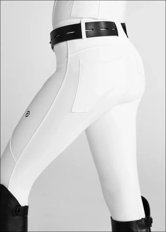 Aztec Diamond YR White Core Mid-Rise Breeches Knee Grip