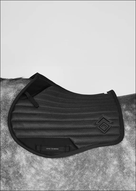 Aztec Diamond Mesh Jumping Saddle Pad - Black / Full