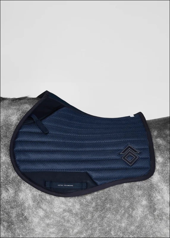 Aztec Diamond Mesh Jumping Saddle Pad - Navy / Full