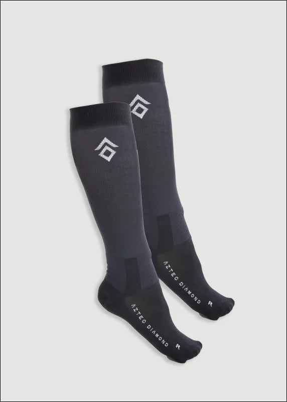Aztec Diamond Underboot Socks 2pk - Black