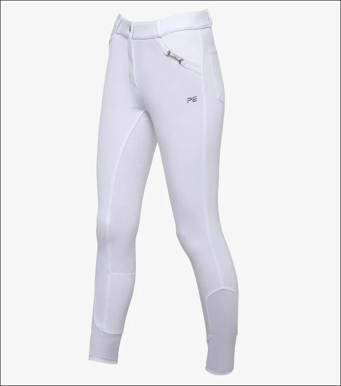 Brava Girls Full Seat Gel Riding Breeches - White